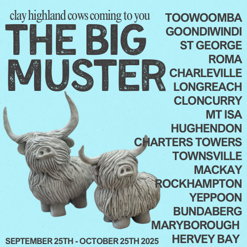 Clay Highland Cows Yeppoon Sun 12/10