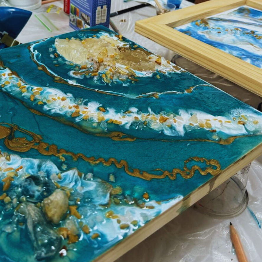 Hervey Bay Resin Geode & Crystal Wall Art 8th Oct 2026