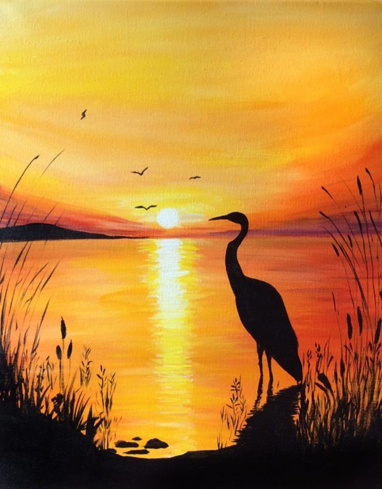 Hervey Bay Paint & Sip Egret Sunset 17th April 2026