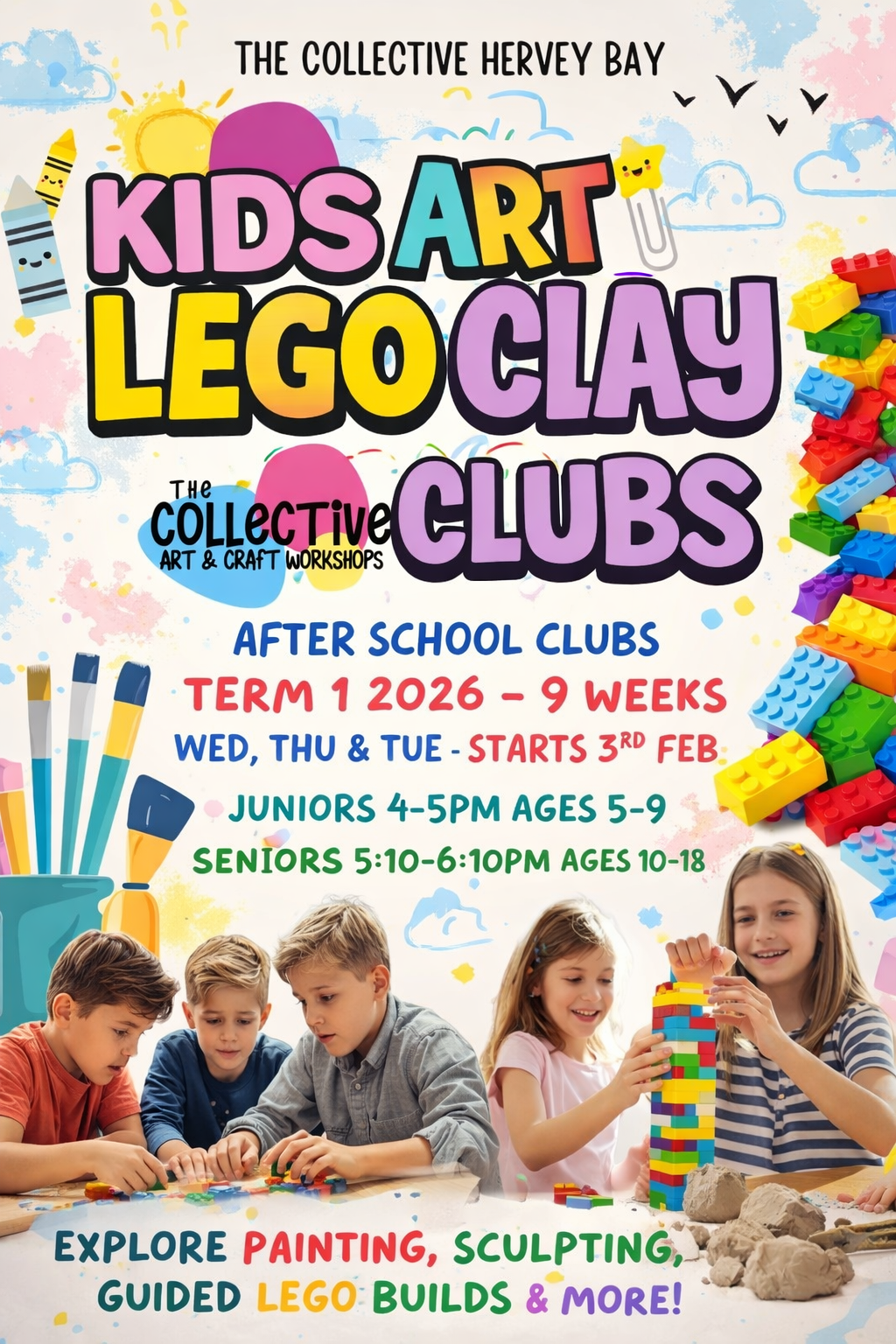 Kids Clay, Art & Lego Term 2 classes 2026