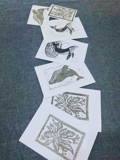 Hervey Bay Lino Printing Cards 4th December