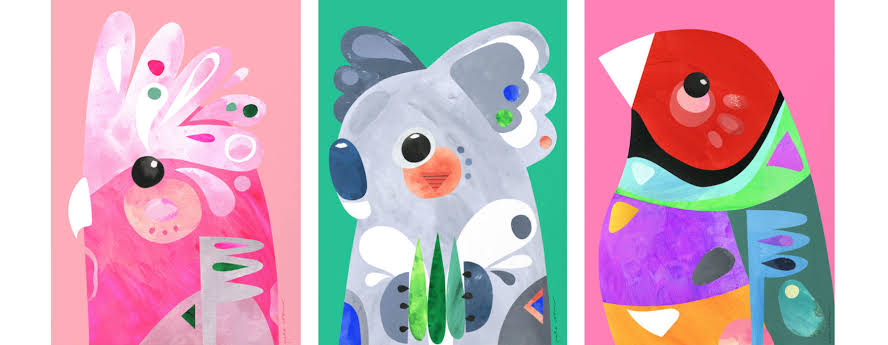 School Holiday - Acrylic Painting & collage Australian Animals Fri 16 Jan