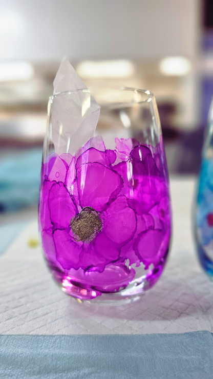 Maryborough Alcohol Ink on Wine Glasses 26th September Deposit Only
