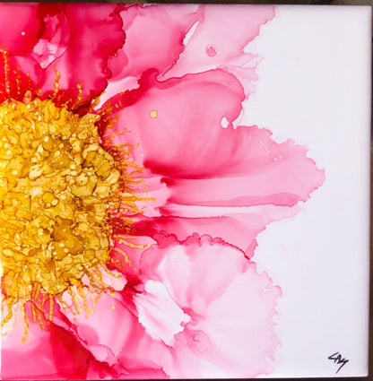 Bundaberg Alcohol Ink Blooms - Coasters Saturday 6th Dec - Deposit only