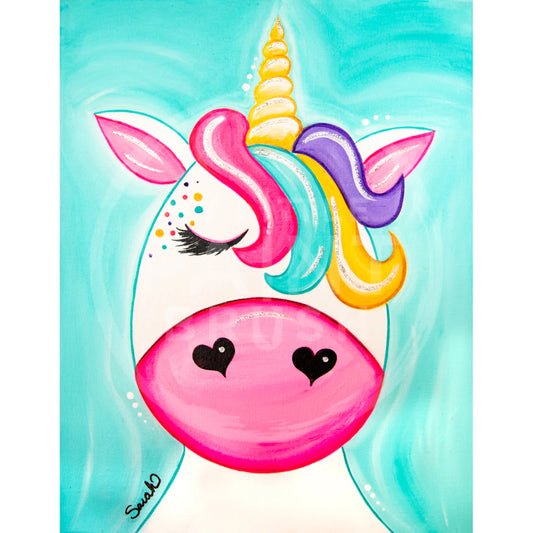 School Holiday - Acrylic Painting - Unicorns Fri 9 Jan