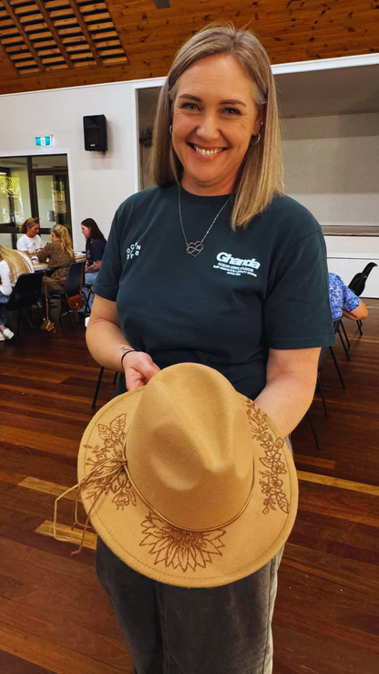 Gladstone Hat Burning Workshop 11th October Deposit Only