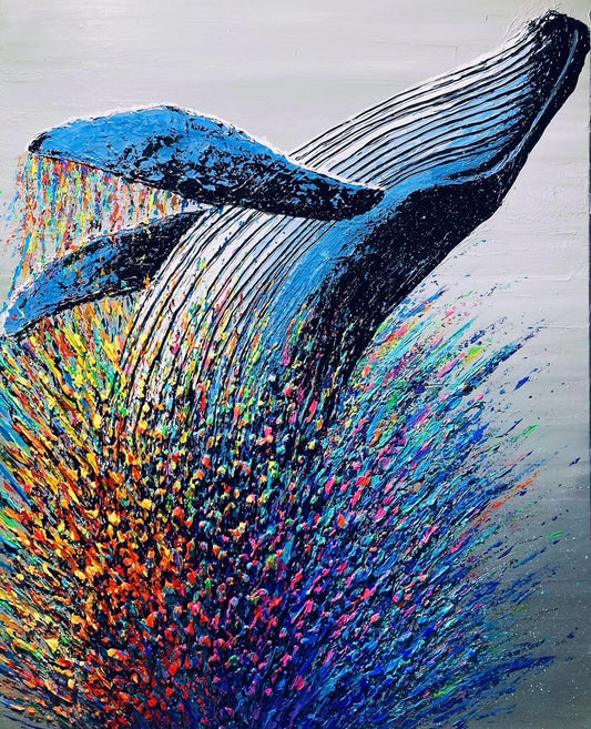 Hervey Bay Paint & Sip Colourful Texture Whale 27th Feb 2026