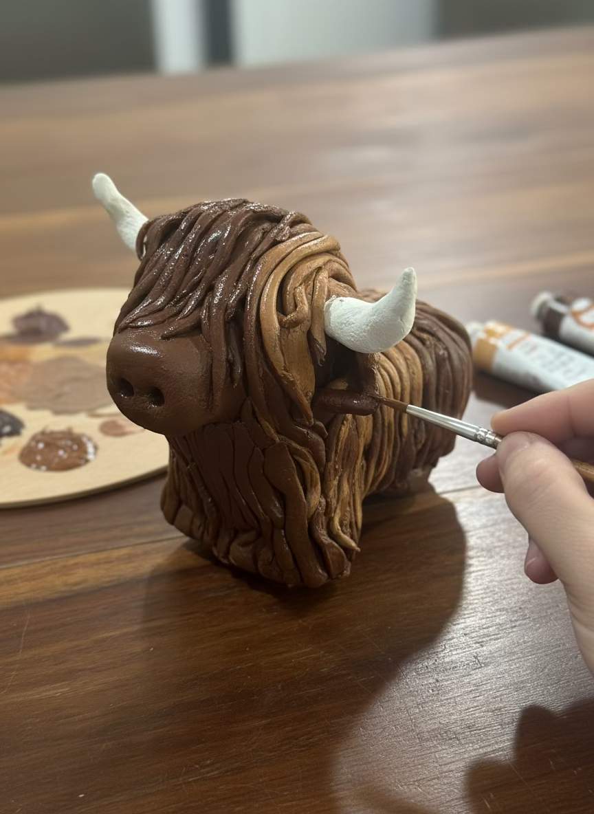 DIY Clay Highland Cow Kit