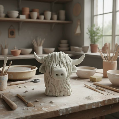 DIY Clay Highland Cow Kit