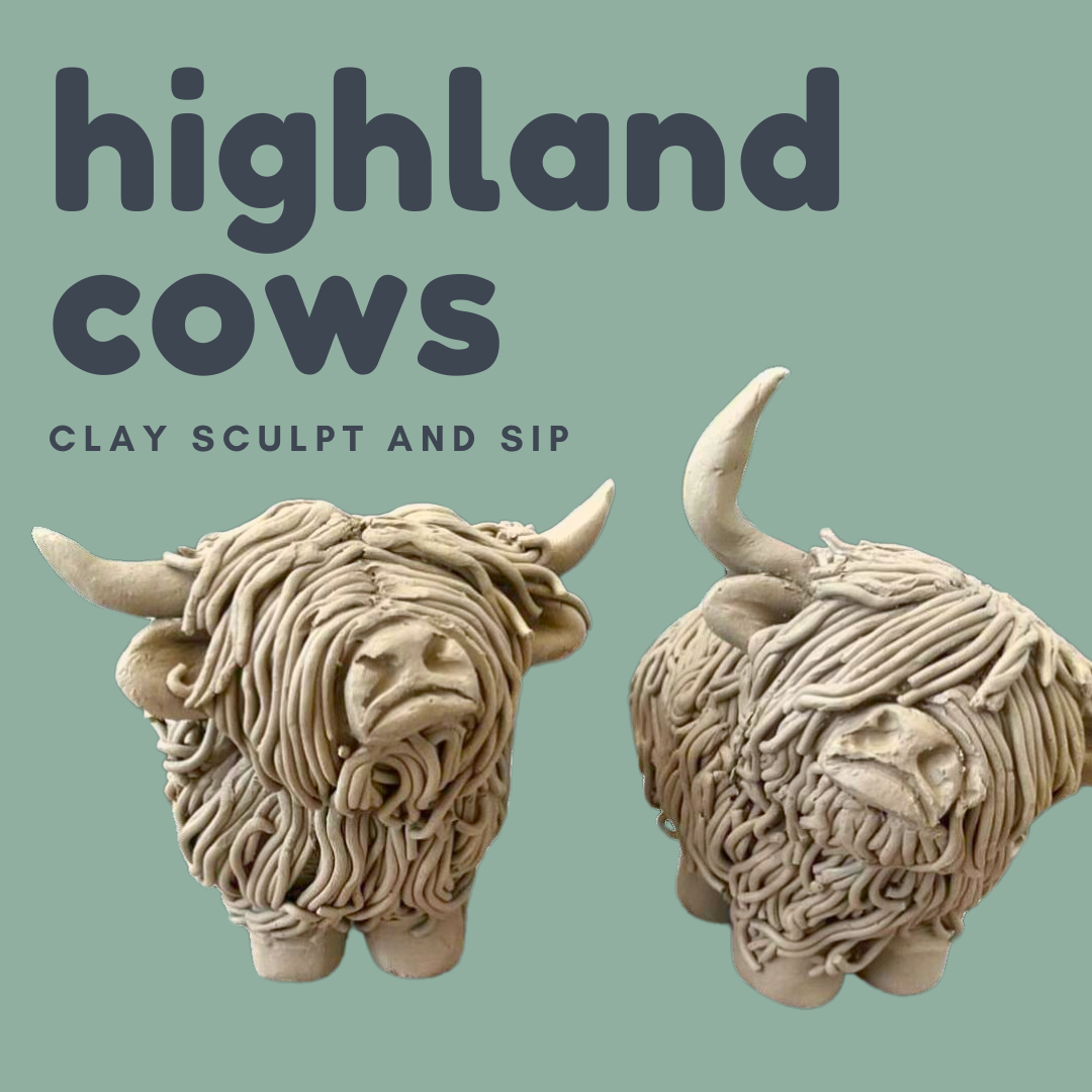 Clay Hand Building Pottery Workshop Highland Cow- 10th May