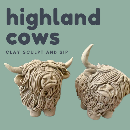 Clay Hand Building Pottery Workshop Highland Cow- 23rd June 2024