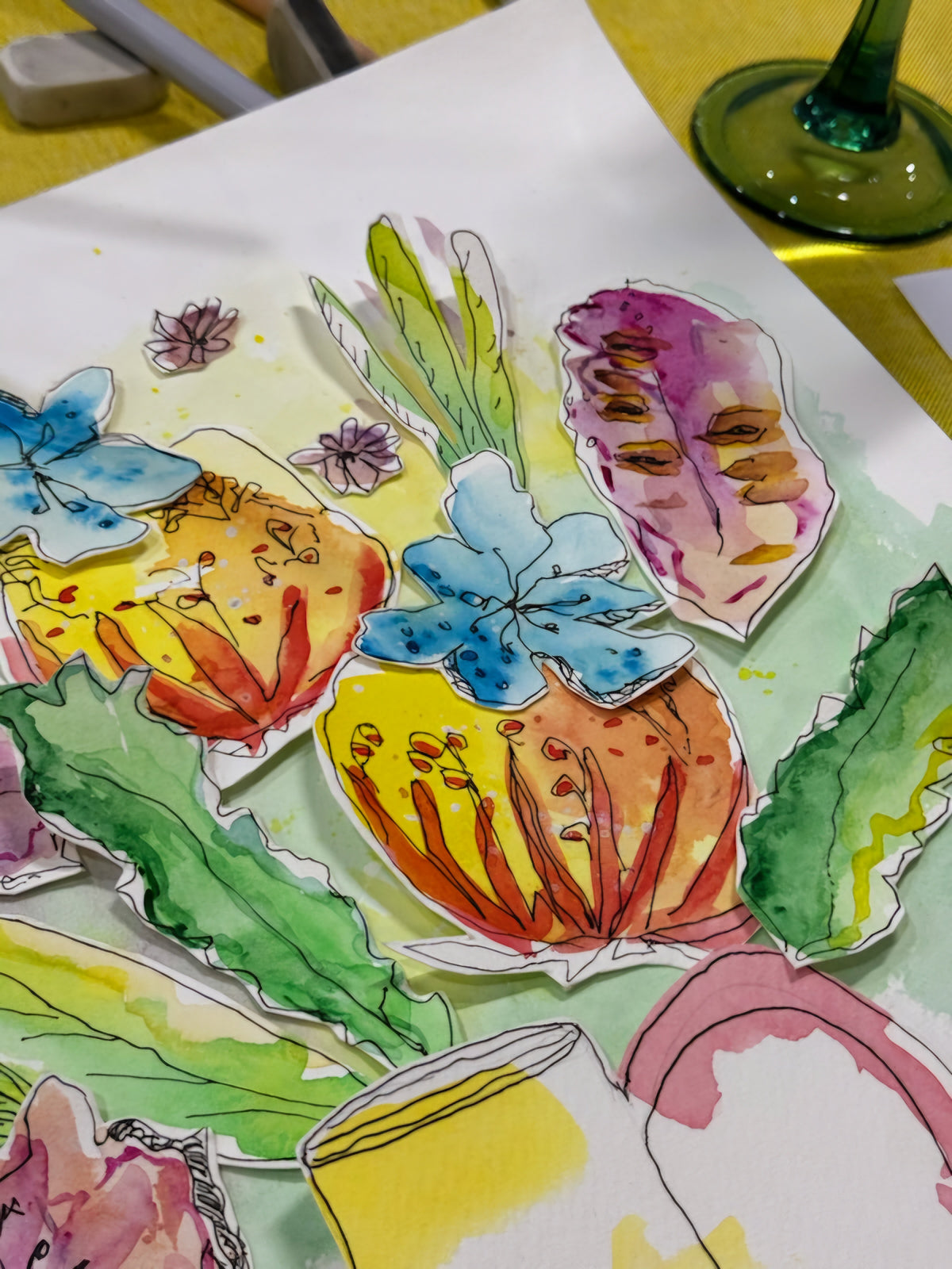 Gladstone Watercolour Collage Workshop 24th January 2027