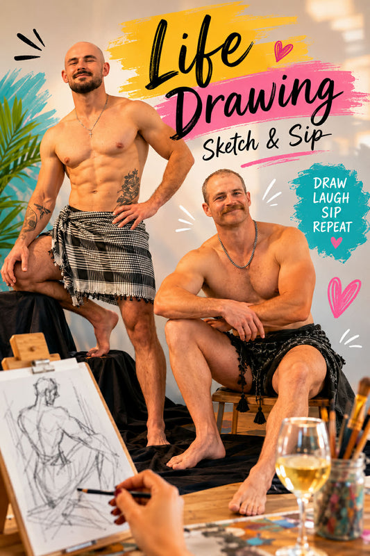 Gladstone FUN Life Drawing & Sip 1st August Deposit Only