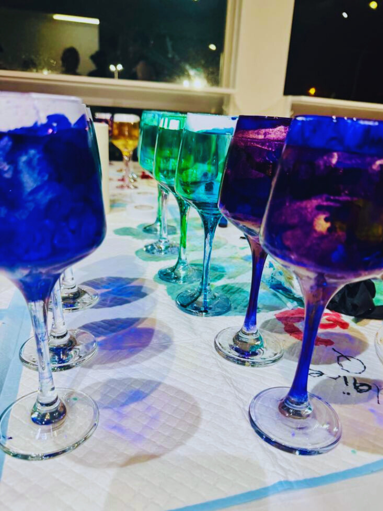 Gladstone Alcohol Ink on Wine Glasses 2nd August 2026