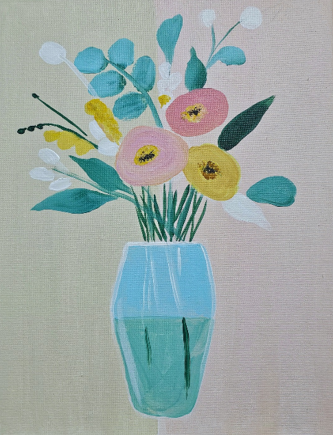 Paint & Sip Flower Vase - 4th July (BYO)