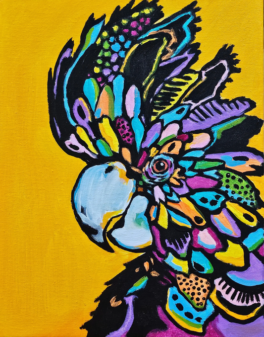Hervey Bay Paint & Sip Workshop - Colourful Cockatoo 23rd May