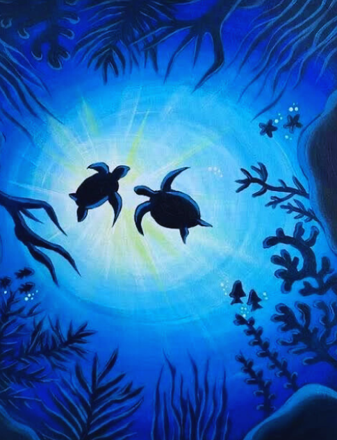 Paint & Sip Underwater Turtles - 18th July (BYO Friendly)